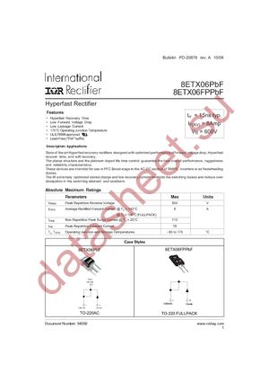 8ETX06FPPBF datasheet  